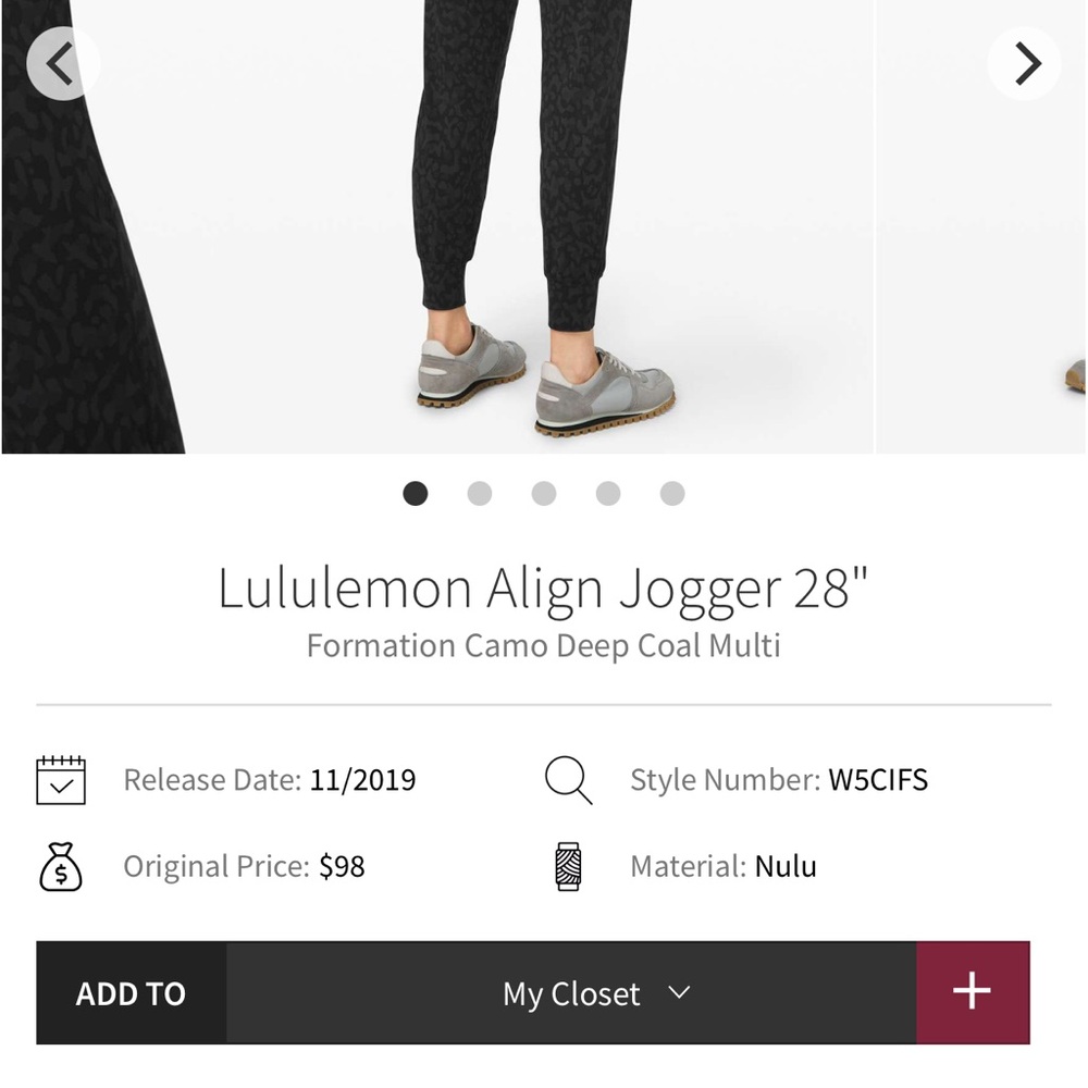 lululemon athletica Align Jogger 28" in Black
